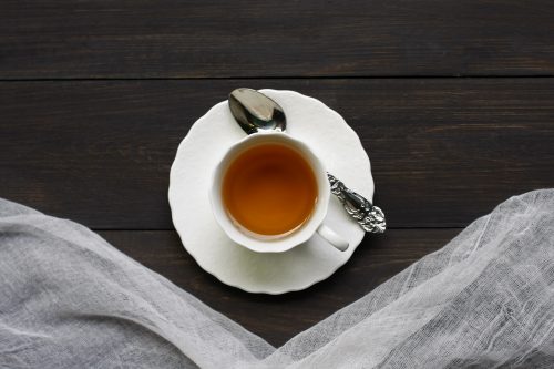 Closeup of cup of tea.